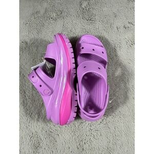 NWT Crocs M9/W11 Mega Crush‎ Sandal Lavender Very Berry Platform Comfort Shoes
